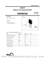 2SH14 datasheet pdf Hitachi Semiconductor