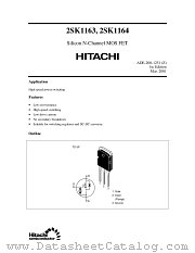 2SK1164 datasheet pdf Hitachi Semiconductor