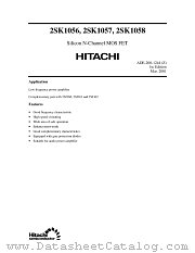 2SK1058 datasheet pdf Hitachi Semiconductor