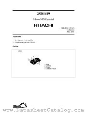 2SD1419 datasheet pdf Hitachi Semiconductor