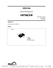 2SD1366 datasheet pdf Hitachi Semiconductor