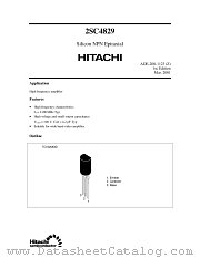 2SC4829 datasheet pdf Hitachi Semiconductor