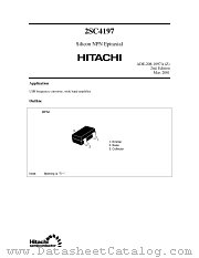 2SC4197 datasheet pdf Hitachi Semiconductor