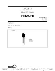 2SC3512 datasheet pdf Hitachi Semiconductor