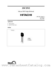 2SC2512 datasheet pdf Hitachi Semiconductor