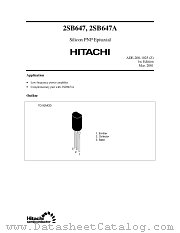2SB647A datasheet pdf Hitachi Semiconductor