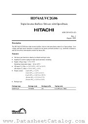 HD74ALVC2G06 datasheet pdf Hitachi Semiconductor