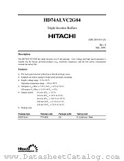 HD74ALVC2G04 datasheet pdf Hitachi Semiconductor