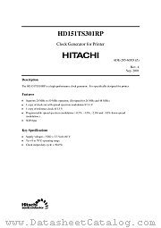 HD151TS301 datasheet pdf Hitachi Semiconductor