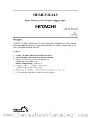 HD74LV2G14A datasheet pdf Hitachi Semiconductor
