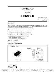HD74HC1G04 datasheet pdf Hitachi Semiconductor