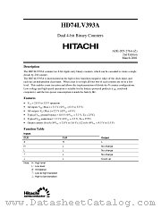 HD74LV393A datasheet pdf Hitachi Semiconductor