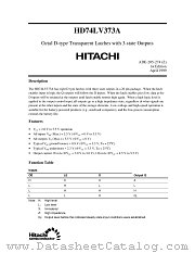 HD74LV373A datasheet pdf Hitachi Semiconductor