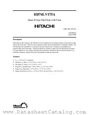 HD74LV175A datasheet pdf Hitachi Semiconductor