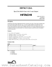HD74LV126A datasheet pdf Hitachi Semiconductor