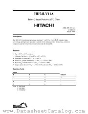 HD74LV11A datasheet pdf Hitachi Semiconductor