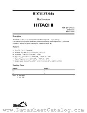 HD74LVU04A datasheet pdf Hitachi Semiconductor