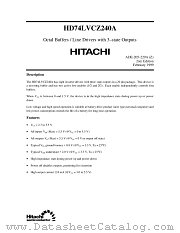 HD74LVCZ240A datasheet pdf Hitachi Semiconductor
