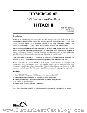 HD74CDC2510B datasheet pdf Hitachi Semiconductor
