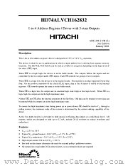 HD74ALVCH162832 datasheet pdf Hitachi Semiconductor