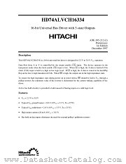 HD74ALVCH16334 datasheet pdf Hitachi Semiconductor