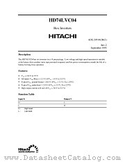 HD74LVC04 datasheet pdf Hitachi Semiconductor