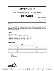 HD74LVC16540 datasheet pdf Hitachi Semiconductor