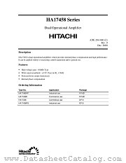 HA17458F datasheet pdf Hitachi Semiconductor