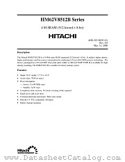 HM62V8512BLTT/BLTT-XXSL datasheet pdf Hitachi Semiconductor