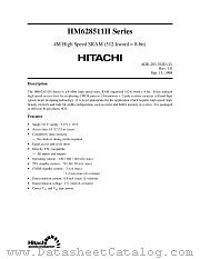 HM628511HJP/HLJP datasheet pdf Hitachi Semiconductor