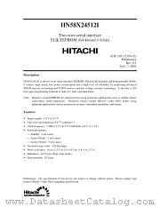 HN58X24512FPI datasheet pdf Hitachi Semiconductor