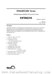 HM628511HCJP/HCLJP datasheet pdf Hitachi Semiconductor