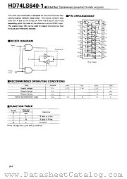 HD74LS640-1 datasheet pdf Hitachi Semiconductor