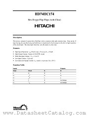 HD74HC174 datasheet pdf Hitachi Semiconductor
