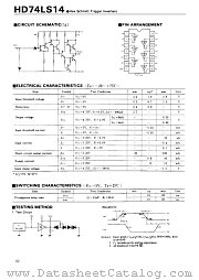HD74LS14 datasheet pdf Hitachi Semiconductor