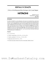 HD74ALVCH16270 datasheet pdf Hitachi Semiconductor