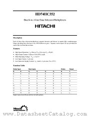 HD74HC352 datasheet pdf Hitachi Semiconductor