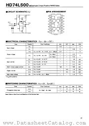 HD74LS00 datasheet pdf Hitachi Semiconductor