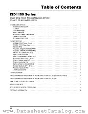 ISD1100 SERIES datasheet pdf Information Storage Devices