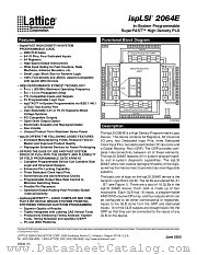 ISPLSI2064E datasheet pdf Lattice Semiconductor