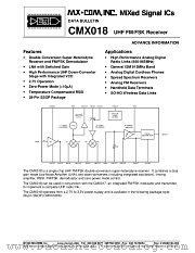 CMX018 datasheet pdf MXCOM