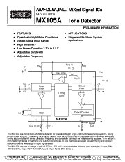 MX105A datasheet pdf MXCOM
