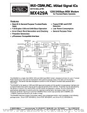MX429A datasheet pdf MXCOM