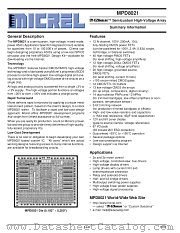 MPD8021 datasheet pdf Micrel Semiconductor