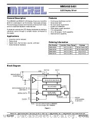 MM5450/5451 datasheet pdf Micrel Semiconductor