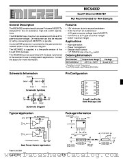 MIC94002 datasheet pdf Micrel Semiconductor