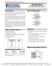 MIC809/MIC810 datasheet pdf Micrel Semiconductor