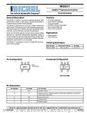 MIC6211 datasheet pdf Micrel Semiconductor