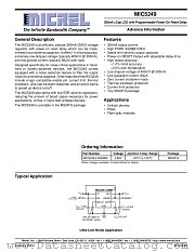 MIC5249 datasheet pdf Micrel Semiconductor