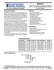 MIC5213 datasheet pdf Micrel Semiconductor